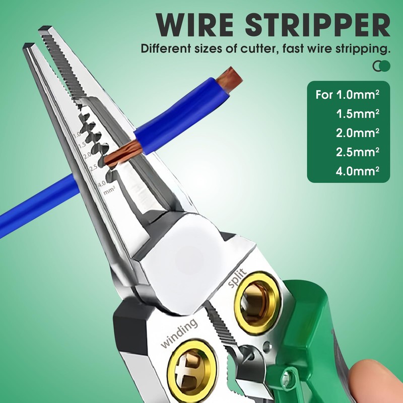 NCTNCX Wire Stripper, Multi-Purpose Wire Stripper with Current Measurement Function,