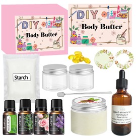 Body Butter Making Kit- Shea Butter Lotion Making Kit, DIY Crafts for Adults with Coconut Oil, Organic Shea Butter Natural Whipped Coconut Oil Body Butter Maker Skin Care Gifts for Women