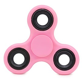 Toyland® Fidget Hand Spinner - Stress and Anxiety Relief (Pink and Black Rings)