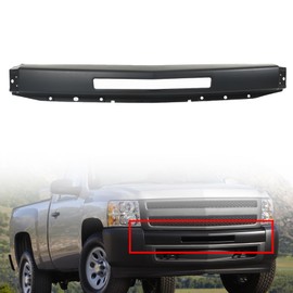Front Bumper Face Bar Black Steel with Vent Hole Replacement for 2007-2011 Silverado 1500 GM1002828