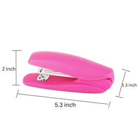LA NOUV Cute Hot Pink Desk Stapler for Girls & College Students – Aesthetic Metal Stapler with Soft-Touch Non-Slip Base, Staples up to 30 Sheets, Jam Free, Gift Idea, Multiple Colors Available