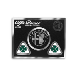Alfa Romeo 21818 Quadrifoglio Verde Sticker for Car Instrument Panel, 65 x 85 mm