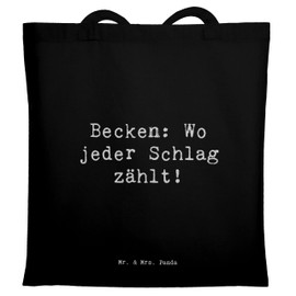 Mr. & Mrs. Panda Carry Bag Saying Cymbals - Gift, Learning, Rhythm, Passion, Music Fans, Drums, Musicians, Percussion Instruments, Bath Bag, Instruments, Bag, Fabric Bag, black, Hand Drawn