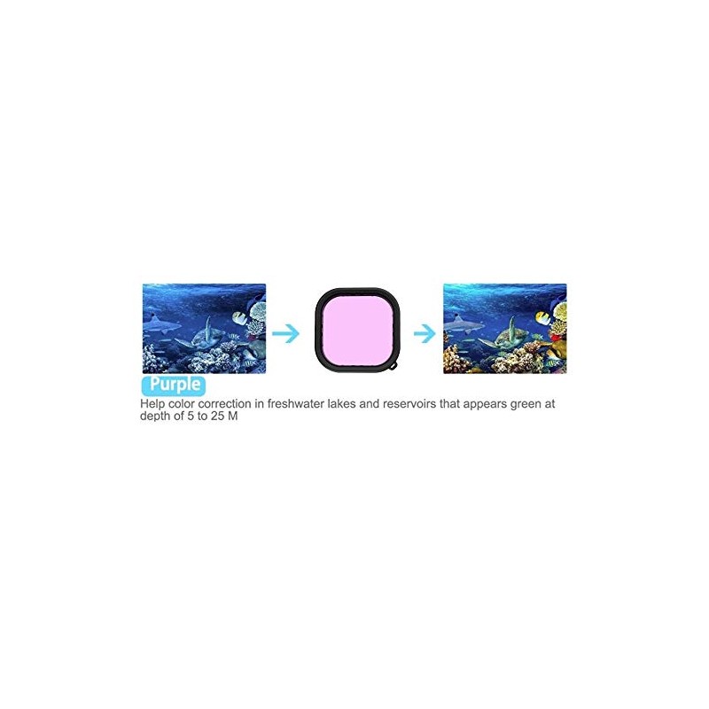 CamGo Purple Lens Waterproof Case Filter for GoPro Hero 13