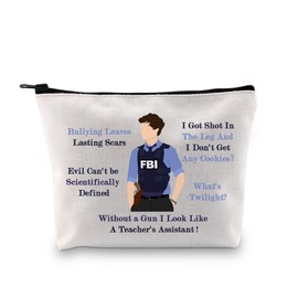 PXTIDY Spencer Lover Gift Spencer Inspired Zipper Pouch Criminal Tv Show Merchandise Makeup Bag Doctor Reid Gift