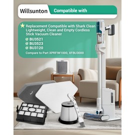 BU3521 BU3523 BU3120 HEPA Filters Replacement for Shark BU3523 Clean Lightweight Cordless Stick Cleaner, for Shark BU3523 Clean and Empty Cordless Stick Vacuum and Auto Empty System
