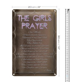 The Girls Prayer | Lustiges Blechschild | Vintage Deko | 20 cm x 30 cm