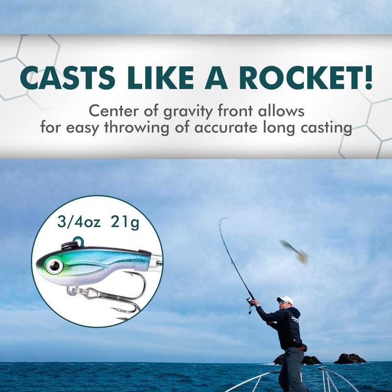 TRUSCEND Jigs de Pesca Señuelos Pesca Cucharillas para Lubina Lucio