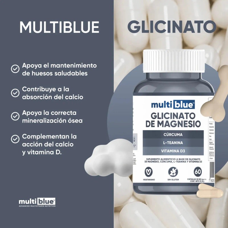Glicinato Magnesio Relajación Sueño Multiblue Caps Sabor