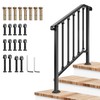 VIVOSUN Outdoor Handrail, 3 Step Stair Handrail, 40" x 36"