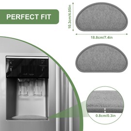 JIEYAO 2 Pack Refrigerator Drip Tray, Drip Pad for Refrigerator Water Dispenser, Water Absorbent Fridge Drip Catcher Soft Refrigerator Mats Hide Stain Accessories for Coffee Machine Water Tray