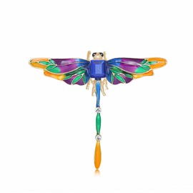GYAYU Broches de libélula para mujeres y niñas, broche de animales, solapa y bufanda, decoración de joyería para regalo para madre, Metal, circonita