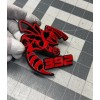 UsaStandard 345 Hornet Badges Emblem BEE (2) White/Black BADGES Fender