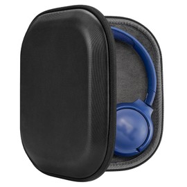 Geekria Shield Headphones Case Compatible with JBL Tune 520BT, Tune 510BT, Tune 660NC, Tune 560BT, Jr 310BT Case, Replacement Hard Shell Travel Carrying Bag with Cable Storage (Black)
