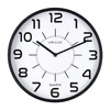 Unilux Pop Wall Clock Quartz System, Silent Ticking, Black