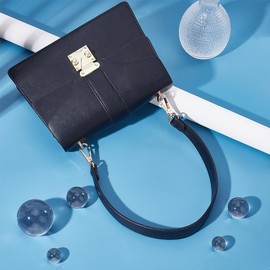 UNICRAFTALE Black Short Handbag Handle Strap PU Leather Purse Bag Strap with Metal Swivel Clasps 19 Inch Shoulder Bag Handle Strap Purse Replacement Accessories for DIY Wallet Tote Shoulder Bag