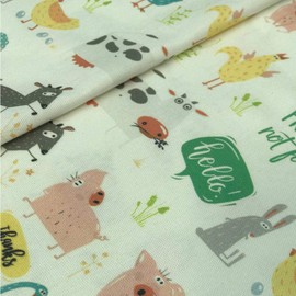 Kt KILOtela - Half Panama Decorative Fabric - Digital Print - 140 cm Width - Sold by the Metre from 0.5 m - Price is for 0.5 m | Vegan