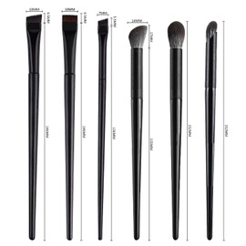 6 Pcs Makeup Brush Set Flat Eyebrow Brush Angled Eyeliner Brush Eyeshadow Applicator for Eyebrows, Reflections and Shadows