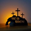 Venshy He is Risen Metal Empty Tomb Scene, Easter Decoration,