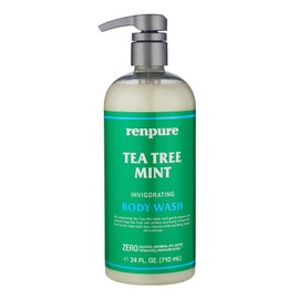 Renpure Tea Tree Mint Body Wash 24 Fl Oz Natural Cleansing Formula
