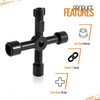 ZAVIA 4 Way Multifunction Utility Key | Black Meter Box
