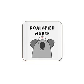 The Victorian Printing Co - Koalafied Nurse Funny Single Coaster - Congratulations Gift For Nurse