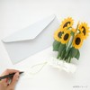 greeting life summer summer card blooming sunflower KE-50 yellow