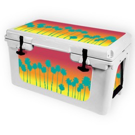MightySkins (Cooler Not Included) Skin Compatible with RTIC 45 Cooler (2017 Model) - Sherbet Palms | Protective, Durable, and Unique Vinyl Decal wrap Cover | Easy to Apply | Made in The USA