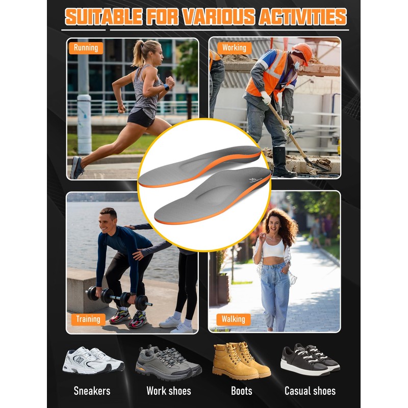 Metatarsalgia Insoles with Metatarsal Pad for Men Women, Foot Pain
