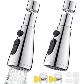 Aireador de Grifo, 2 Piezas, de Acero Inoxidable Color Plata