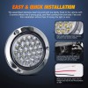 ROMERADOS 2pcs Plafon 24 Led Redondo Camion Cuarto Estrobo Stop