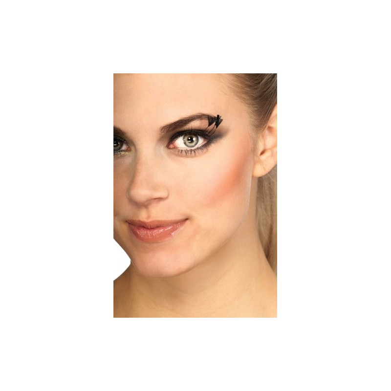 Rubies Black and 4 Diamonds Eyelashes and Adhesive, Multicolor