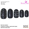 Bling Art Oval False Nails Fake Acrylic Punk Black 24