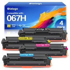 Statago 067H Toner Cartridge Set MF656Cdw MF654Cdw for Canon 067H 067 Toner High Yield for Canon imageCLASS LBP632Cdw MF653Cdw LBP633Cdw Printer (4 Pack, Black|Cyan|Magenta|Yellow)