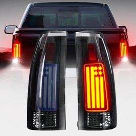 Dekalaii Led Tail Light Fit for Chevy GMC C/K 1500 1988-1999,for C/K 2500 3500 1988-2000,for C1500 2500 Suburban 1992-1999, for Tahoe 1995-1999 Rear Brake Light Taillight Cargo Lamp, Smoke Lens
