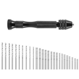 Takelablaze Pin Vise Small Hand Drill 49pcs Hand Drill Bits Set Manual Craft Drill Micro Twist Drill Bits Set Rotary Tools for Wood, Jewelry, Plastic, Resin, Miniature