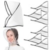 12Pcs Rain Bonnet with Plastic Visor,Waterproof Rain Scarf,Clear Rain Hats,Reusable