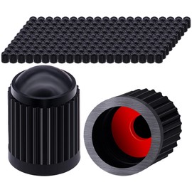 MEAJOO MEAJOO 200PCS Tire Valve Stem Caps, Corrosion Resistant, with O Rubber Ring, Airtight Seal Heavy Duty Dustproof Tire Valve Stem Covers for Cars, SUV, Trucks, Bikes, Motorcycles, Bicycles(Black)