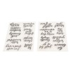 Words Clear Stamp Greeting Words Pattern Transparent Silicone Stamps for
