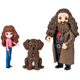 Wizarding World Magical Minis Hermione and Rubeus Hagrid Friendship Set with Collectible Toy Figures and Creature, Kids Toys for Ages 5 and up