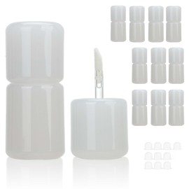 COSIDEA 10pcs 3.5ml 0.12oz Empty Round Chunky lip gloss tubes with clear wand Cute lipgloss bottles for DIY