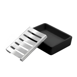 Ulable jaboneras para baño，jabonera de drenaje de jabón de doble capa,Jabonera de cerámica de acero inoxidable 304，jabonera para baño,soporte para jabonera de acero inoxidable,jabonera negra para baño