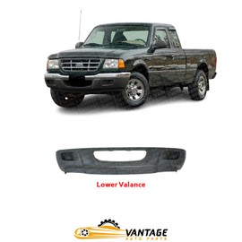 Vantage Auto Parts - Front Lower Valance Compatible with Ford Ranger 2001-2003 | Direct Replacement | Primed | Plastic | 3L5Z17626HAA | FO1095193