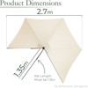 CHRISTOW Replacement Parasol Canopy 2.4m Hexagonal 6 Arms UV 30+
