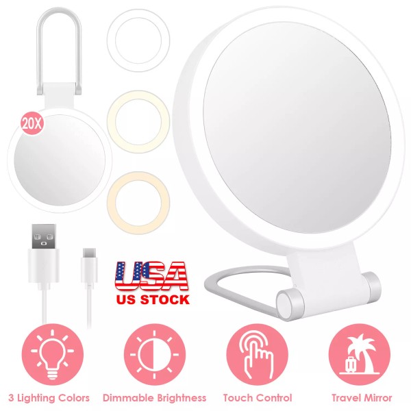 Laromni Double Sided Magnifying Makeup Mirror - 1X/20X Magnification Mirror