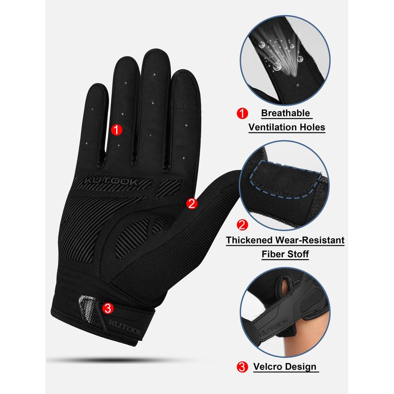 KUTOOK Moutain Bike Gloves for Men Cycling Dirt Trek Bike
