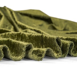 Olive Green Velvet Tablecloth 132 Inch Round for Wedding Reception, Party, Banquet, Bridal Shower