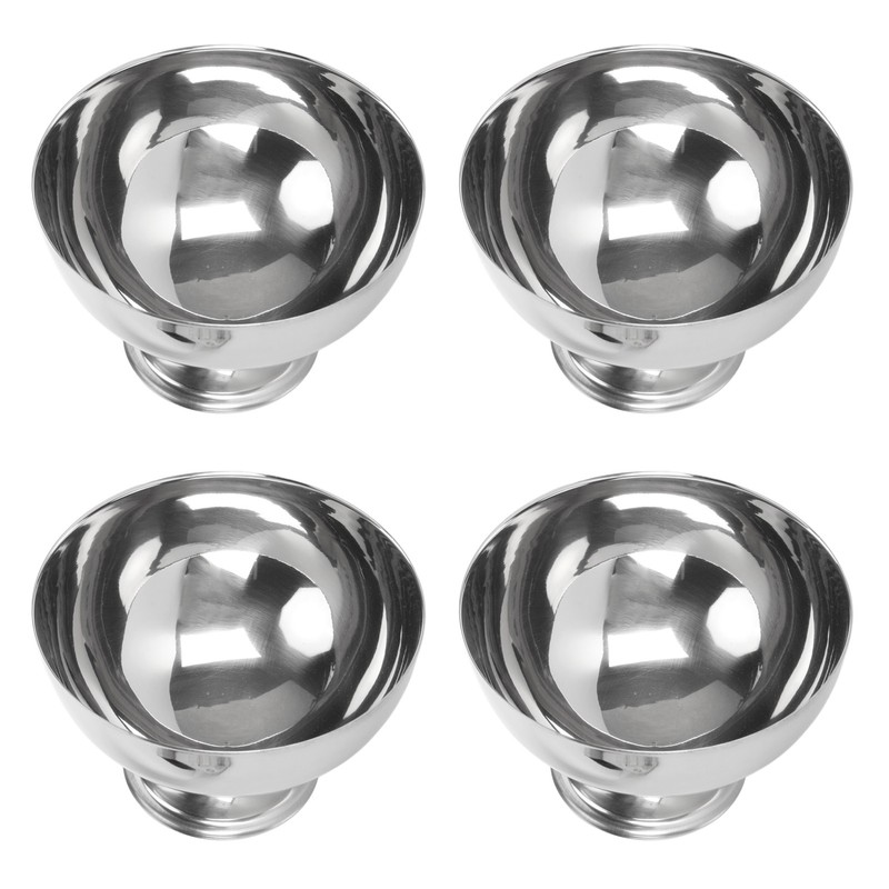 4Pcs Stainless Steel Dessert Bowl Multi Functional Drop Resistant Rustproof