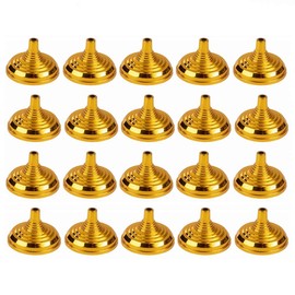 Poluka 24Pcs Gold Hand Held Flag Stand Base Table Flag Base Mini 1-Hole Flags Stand Base Desk Flag Holders Base Home Office Bar Restaurant Party Conferences Desktop Display Decoration