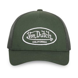 Von Dutch Men's & Women's Adjustable Cap, LOF Trucker Cap, Adjustable with Strapback, dark khaki, One Size